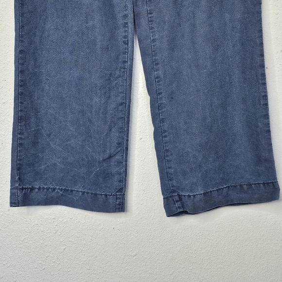 Brax Feel Good Maine Wide Leg Pants Womens 32 Wide Leg Blue Chambray Denim - Picture 6 of 11